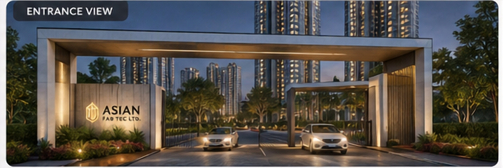 Residential entrance artist impression for Asian Fab Kengeri Residential entrance artist impression for Asian Fab Kengeri
